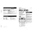 SONY PSLX110 Owner's Manual cover photo