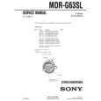 SONY MDRG63SL Service Manual cover photo