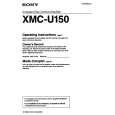 SONY XMC-U150 Owner's Manual cover photo