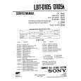 SONY LBTD105K Parts Catalog cover photo