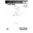 SONY XA7A Service Manual cover photo
