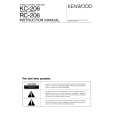 KENWOOD KC-206 Owner's Manual cover photo