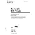 SONY D-EJ721 Owner's Manual cover photo