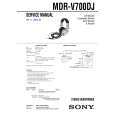 SONY MDRV700DJ Service Manual cover photo