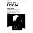 SONY PHVA7 Owner's Manual cover photo