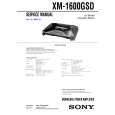 SONY XM1600GSD Service Manual cover photo