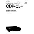 SONY CDP-C5F Owner's Manual cover photo