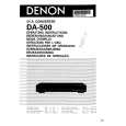 DENON DA-500 Owner's Manual cover photo