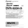 PIONEER DVR-920H-S/WVXU Service Manual cover photo