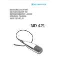 SENNHEISER MD 421 Owner's Manual cover photo