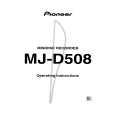 PIONEER MJD508 Owner's Manual cover photo