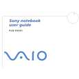 SONY PCG-FX301 VAIO Owner's Manual cover photo