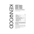 KENWOOD KRC-1003 Owner's Manual cover photo