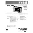 SONY WM6 Service Manual cover photo
