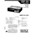 SONY CDP-101 Service Manual cover photo