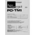 PIONEER PD-TM1 Service Manual cover photo