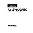 ONKYO TX-SV909PRO Owner's Manual cover photo