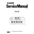 CASIO SA40 Service Manual cover photo