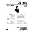SONY SRFHM20 Owner's Manual cover photo
