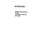 KENWOOD KR-2200 Owner's Manual cover photo