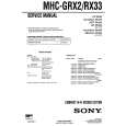 SONY MHCRX33 Service Manual cover photo