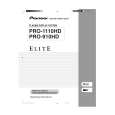 PIONEER PRO-1110HD Owner's Manual cover photo