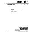 SONY MDR-E187 Service Manual cover photo