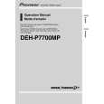 PIONEER DEH-P7700MP Owner's Manual cover photo