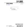 SONY DFJ003 Service Manual cover photo
