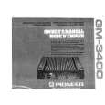 PIONEER GM3400 Owner's Manual cover photo