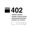 NAD 402 Owner's Manual cover photo