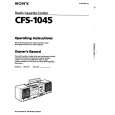 SONY CFS-1045 Owner's Manual cover photo
