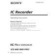 SONY ICDBM1 Owner's Manual cover photo