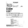 PIONEER A-504R Service Manual cover photo