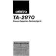 ONKYO TA-2870 Owner's Manual cover photo