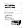 SONY VO5850P Owner's Manual cover photo