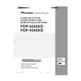 PIONEER PDP-4340HD Owner's Manual cover photo