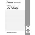 PIONEER DV-C505/KCXU Owner's Manual cover photo