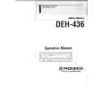 PIONEER DEH436 Owner's Manual cover photo