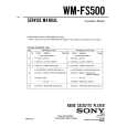 SONY WMFS500 Service Manual cover photo