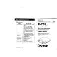 SONY D-202 Owner's Manual cover photo