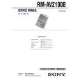 SONY RMAV2100B Service Manual cover photo