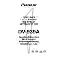 PIONEER DV-939A Owner's Manual cover photo
