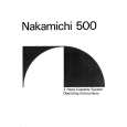 NAKAMICHI 500 Owner's Manual cover photo