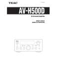 TEAC AV-H500 Owner's Manual cover photo