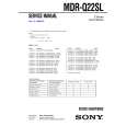 SONY MDRQ22SL Service Manual cover photo