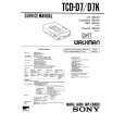 SONY TCDD7/K Service Manual cover photo