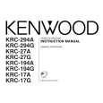 KENWOOD KRC-294A Owner's Manual cover photo