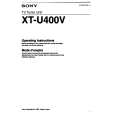 SONY XT-U400V Owner's Manual cover photo