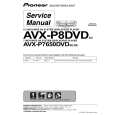 PIONEER AVX-P7650DVD Service Manual cover photo